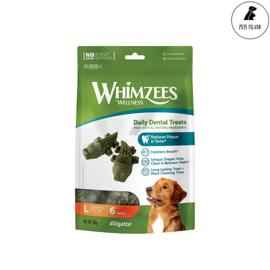 FREE WELLNESS SAMPLE: Whimzees Value Bag Dental Chews for Dogs & Puppies Toothbrush Alligator Stix Hedgehog