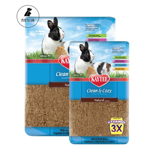 Kaytee Clean & Cozy White & Natural Bedding for Small Pets - Hamsters, Rabbits & Guinea Pig (2 sizes)