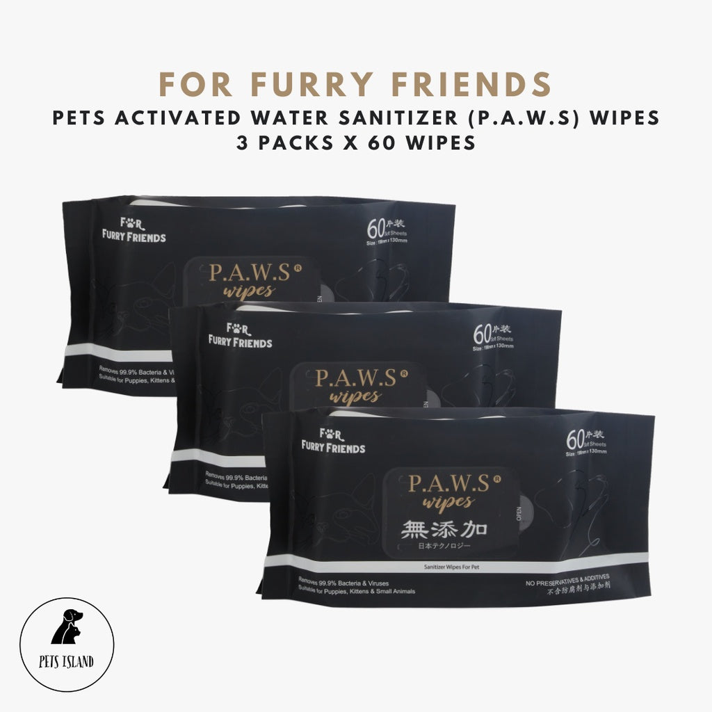 For Furry Friends Pets Activated Water Sanitizer P.A.W.S Wipes