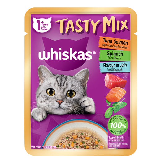 Whiskas Tasty Mix Pouch Wet Cat Food 70g