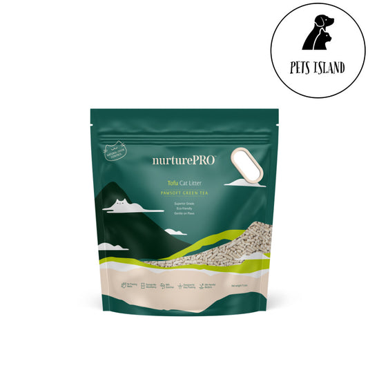 NurturePRO Pawsoft Tofu Cat Litter 7L | Tofu Litter Soya Corn Green Tea Charcoal