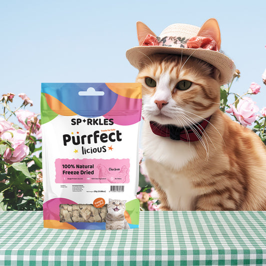 Sparkles Purrfectlicious Cat Treats Crunchy & Creamy, Meaty Bites, Freeze Dried (12 flavours)