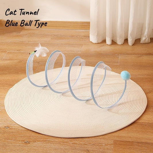 [SG STOCKS] Foldable Cat Tunnel Toy Cat Self Playing Toy Cat Foldable Tunnel Kitten Toys