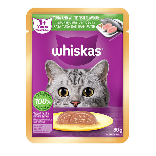 Whiskas Pouch Adult & Senior Nutritious Flavor Wet Cat Food 80g