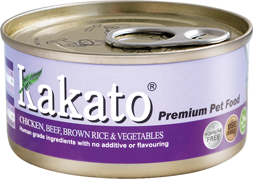 Kakato Chicken, Beef, Brown rice & Vegetables Canned Cat & Dog Food