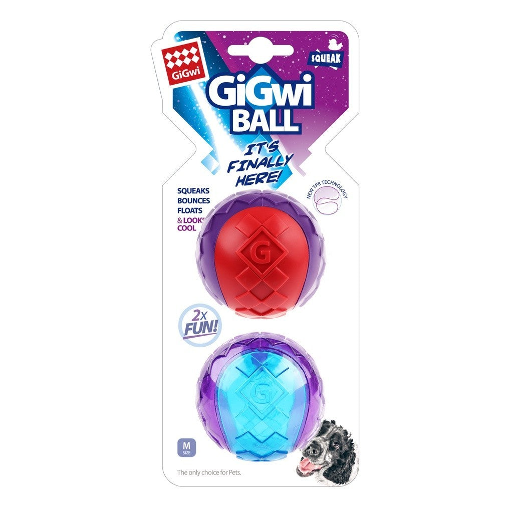 GiGwi Durable Floatable Squeak Ball Dog Puppy Toy 3 Sizes