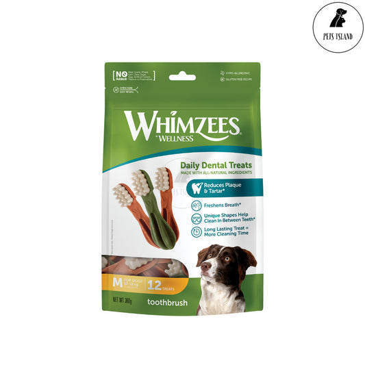 FREE WELLNESS SAMPLE: Whimzees Value Bag Dental Chews for Dogs & Puppies Toothbrush Alligator Stix Hedgehog