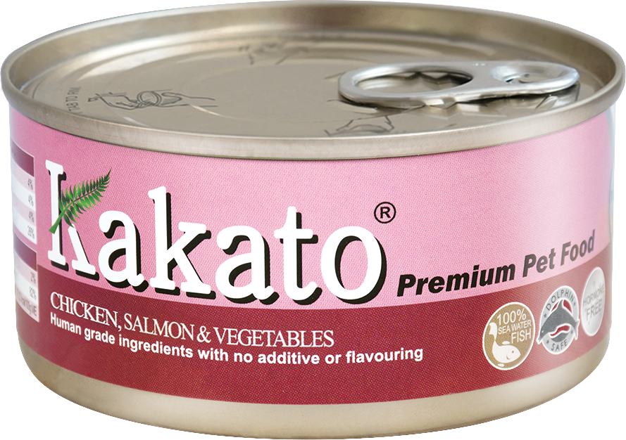 Kakato Chicken, Salmon & Vegetables Canned Cat & Dog Food 170g