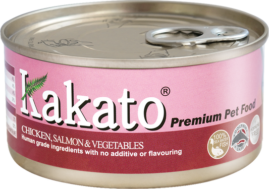 Kakato Chicken, Salmon & Vegetables Canned Cat & Dog Food 170g