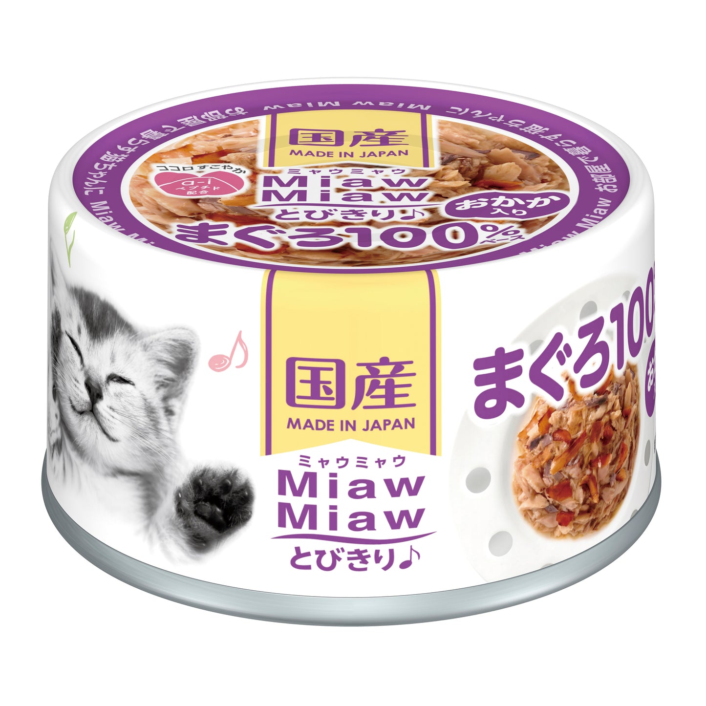 Aixia Miaw Miaw Tuna with Dried Skipjack Canned Cat Food 60g