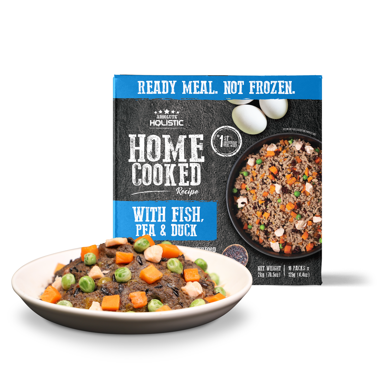 Absolute Holistic Home Cooked Style Recipe Fish, Peas & Duck Gently Cooked Dog Food