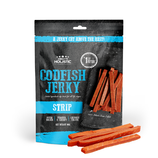 Absolute Holistic Cod Fish Strip Dumbbell Dog Treats 100g