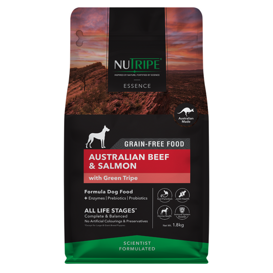Nutripe Essence Australian Beef & Salmon with Green Tripe Dog 1.8kg
