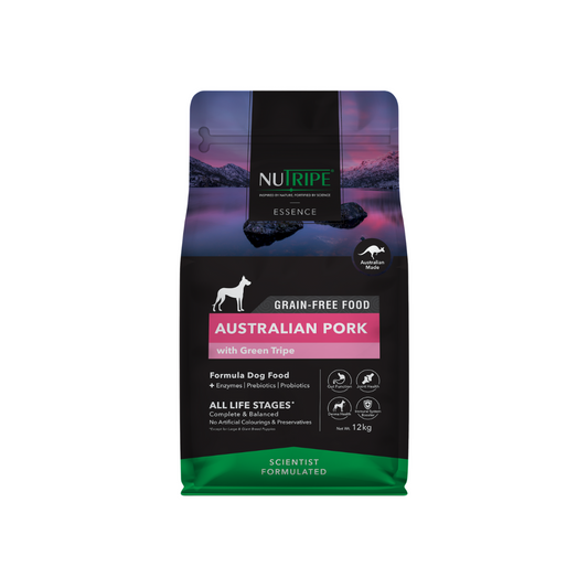 Nutripe Essence Australian Beef & Salmon with Green Tripe Dog 12kg