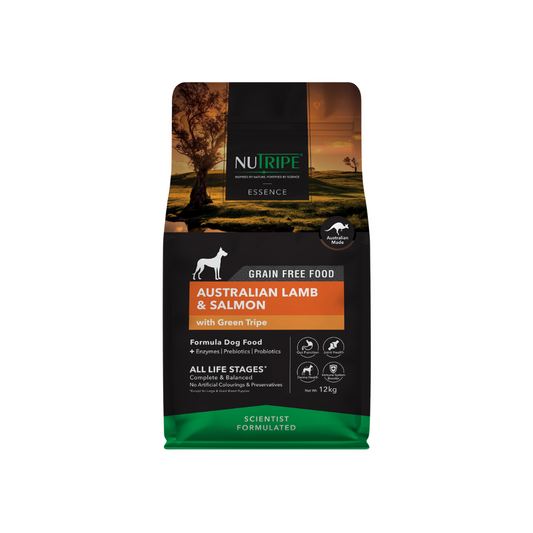 Nutripe Essence Australian Lamb & Salmon with Green Tripe Dog 12kg