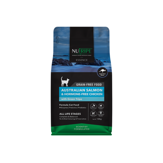 Nutripe Essence Australian Salmon & Hormone-Free Chicken with Green Tripe Cat 1.8kg