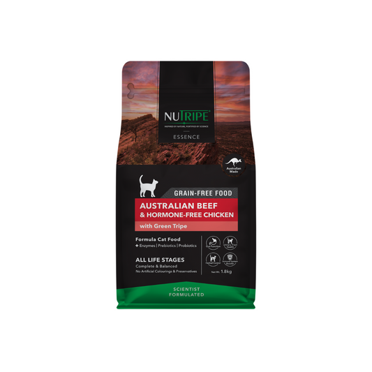 Nutripe Essence Australian Beef & Hormone-Free Chicken with Green Tripe Cat 1.8kg