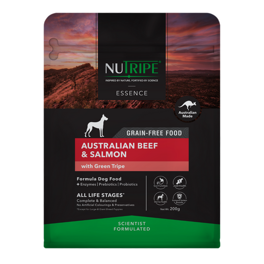 Nutripe Essence Australian Beef & Salmon with Green Tripe Dog 200g