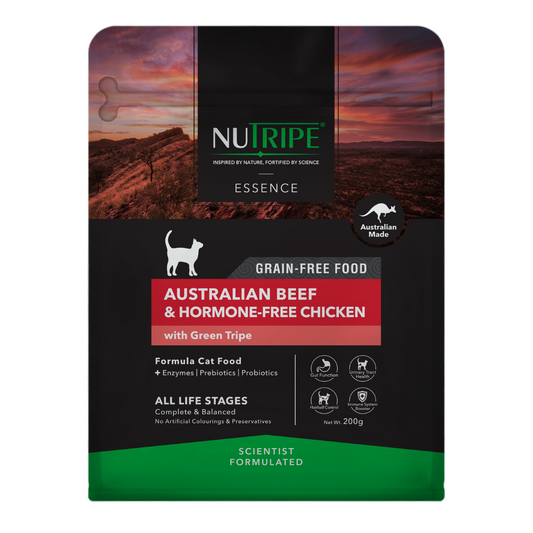 Nutripe Essence Australian Beef & Hormone-Free Chicken with Green Tripe Cat 200g