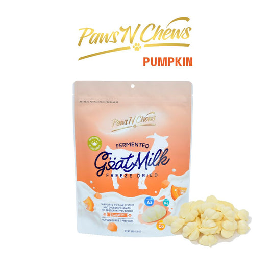 Paws N Chews Fermented Goat Milk Probiotic + Pumpkin Freeze Dried 50g