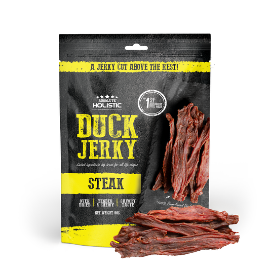 Absolute Holistic Duck Jerky Steak Dog Treats 100g