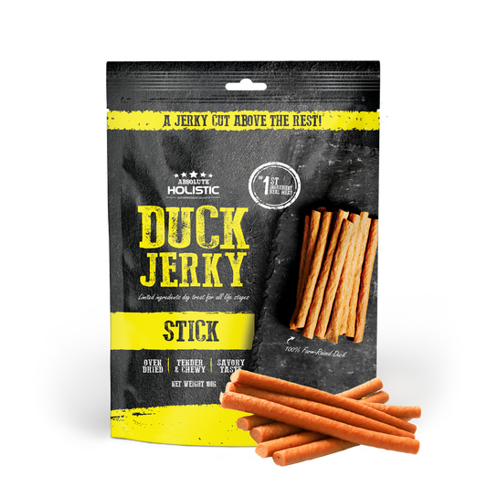 Absolute Holistic Duck Jerky Stick Dog Treats 100g