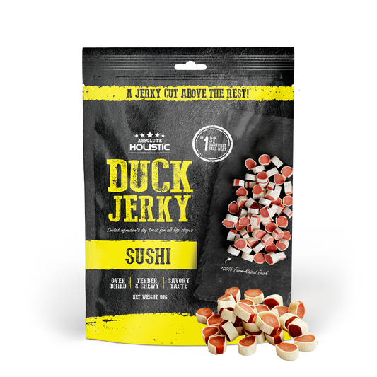 Absolute Holistic Duck Jerky Sushi Dog Treats 100g