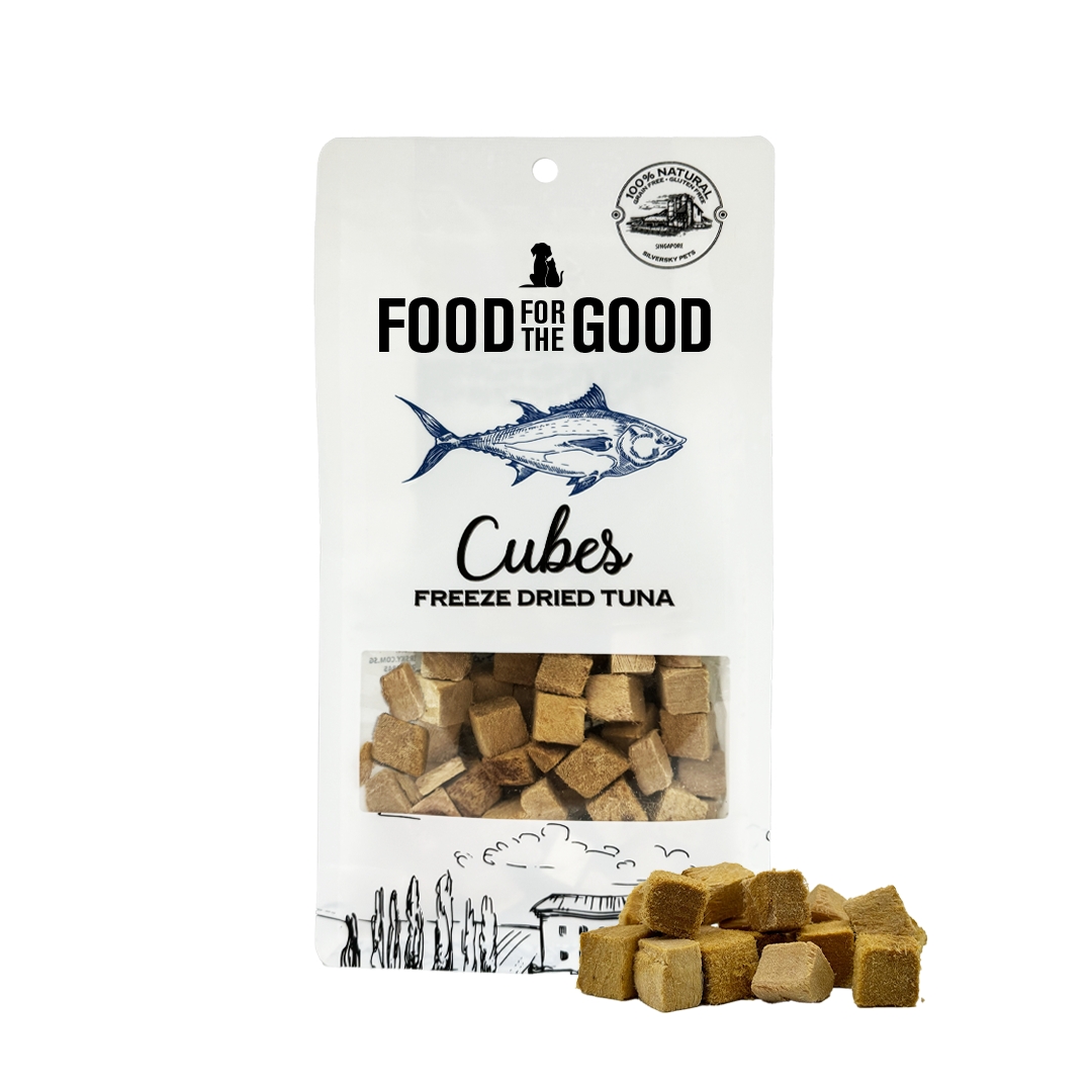 Food For The Good Tuna Cubes Freeze Dried Treats For Cats & Dogs 70g