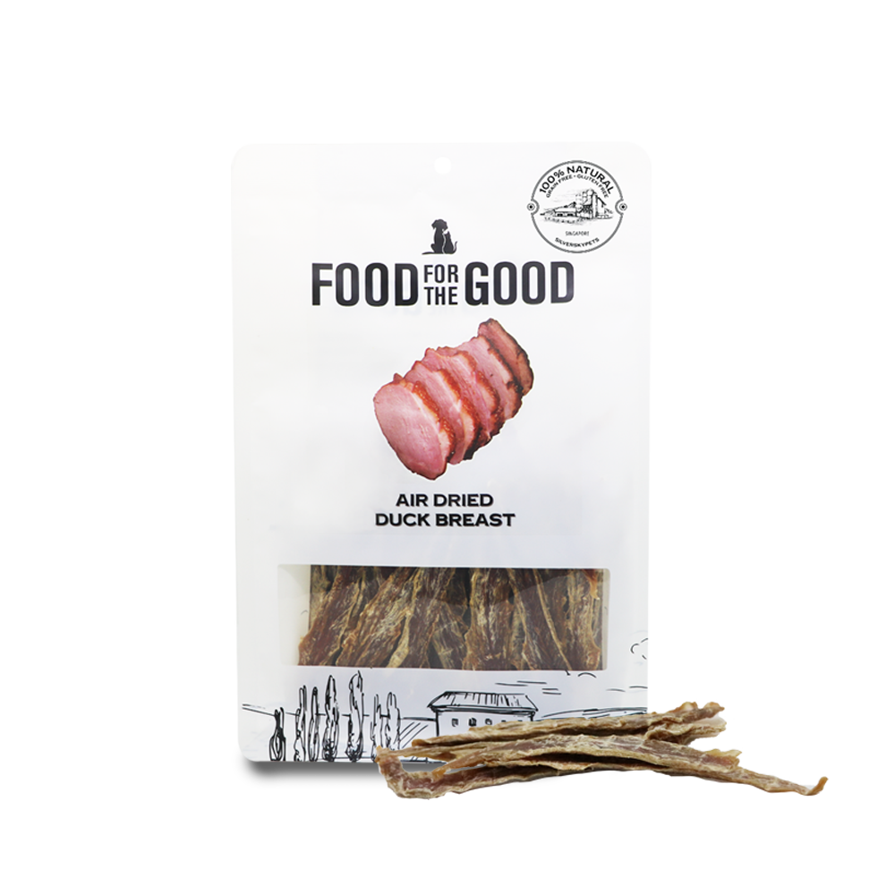 Food For The Good Duck Breast Air Dried Treats For Cats & Dogs 300g