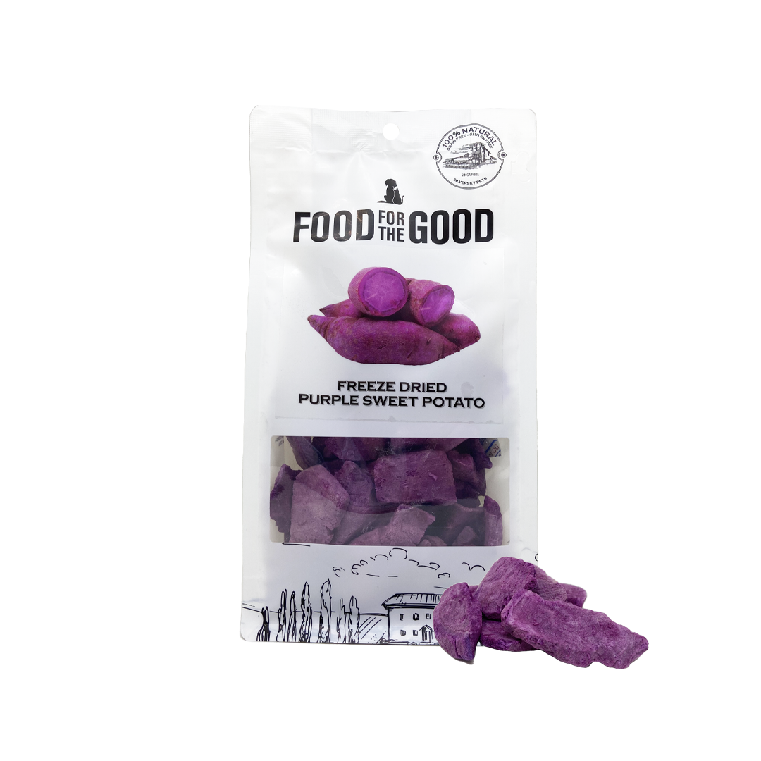 Food For The Good Purple Sweet Potato Freeze Dried Treats For Cats & Dogs 100g