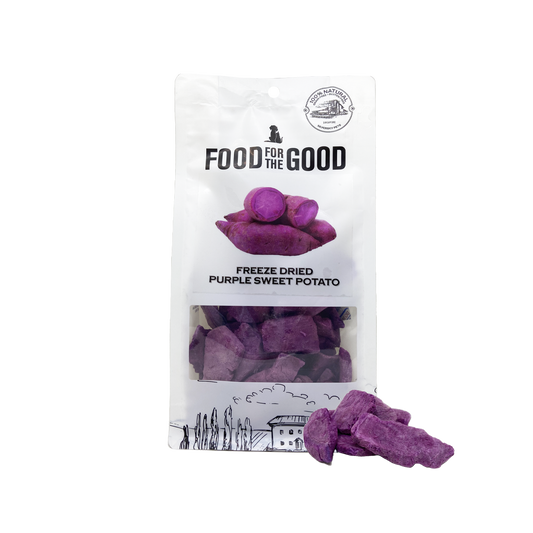 Food For The Good Purple Sweet Potato Freeze Dried Treats For Cats & Dogs 100g