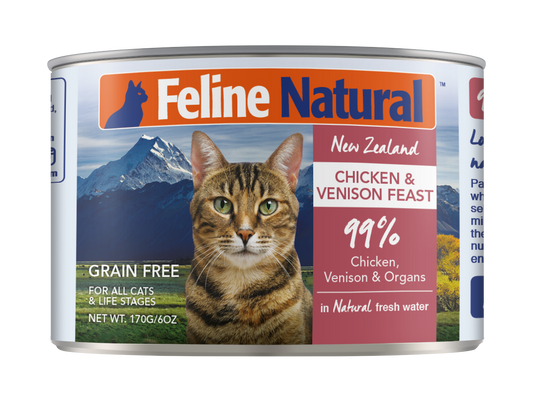 Feline Natural Chicken & Venison Canned Cat Food 170g