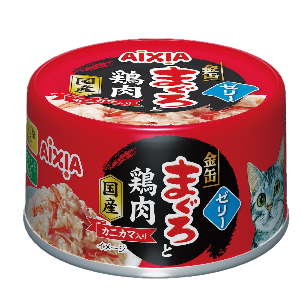 Aixia Kin-can Tuna & Chicken with Crabstick Canned Cat Food 70g