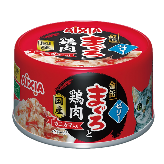 Aixia Kin-can Tuna & Chicken with Crabstick Canned Cat Food 70g