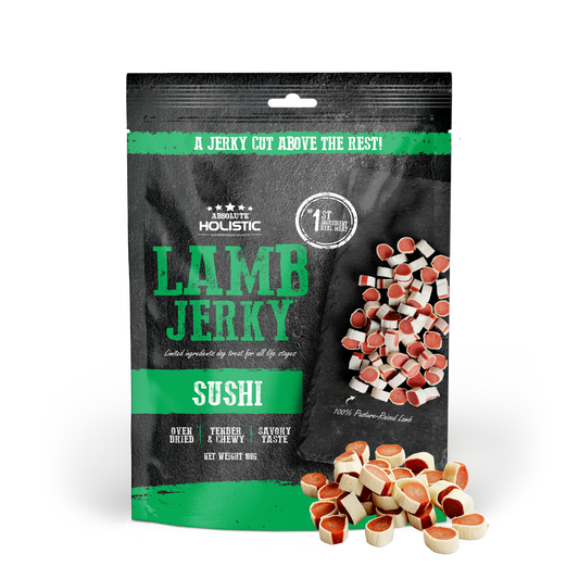 Absolute Holistic Lamb Jerky Sushi Dog Treats 100g