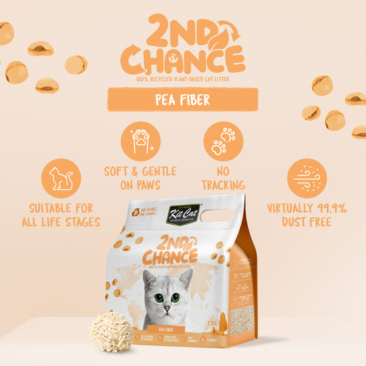 Kit Cat 2nd Chance Pea Fibre Clumping Cat Litter 2.5kg