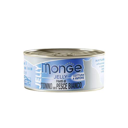 Monge Yellowfin Tuna with Sea Bream in Jelly Canned Cat Food 80g