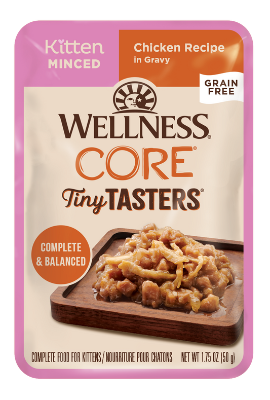 Wellness CORE Tiny Tasters Chicken Minced Kitten Pouch Cat Food 1.75oz