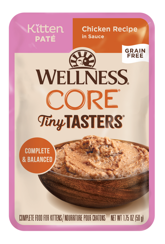 Wellness CORE Tiny Tasters Chicken Pate Kitten Pouch Cat Food 1.75oz