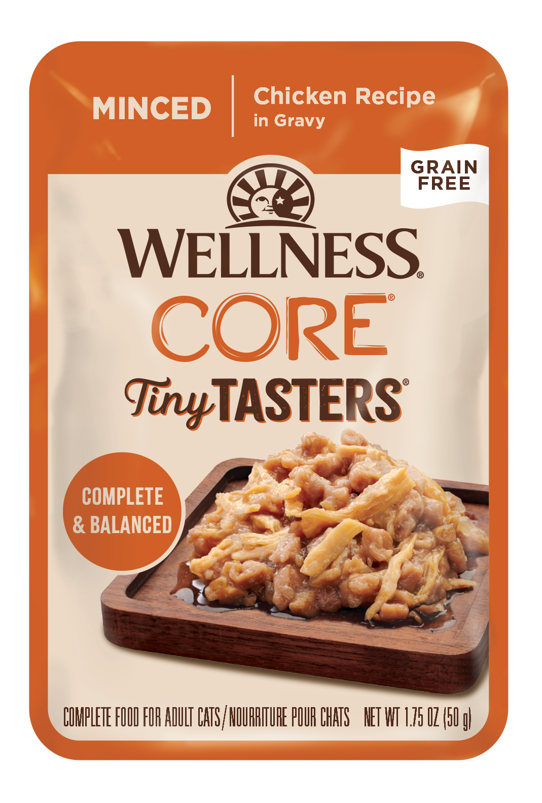 Wellness CORE Tiny Tasters Chicken Minced Adult Pouch Cat Food 1.75oz