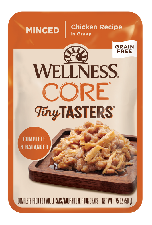 Wellness CORE Tiny Tasters Chicken Minced Adult Pouch Cat Food 1.75oz