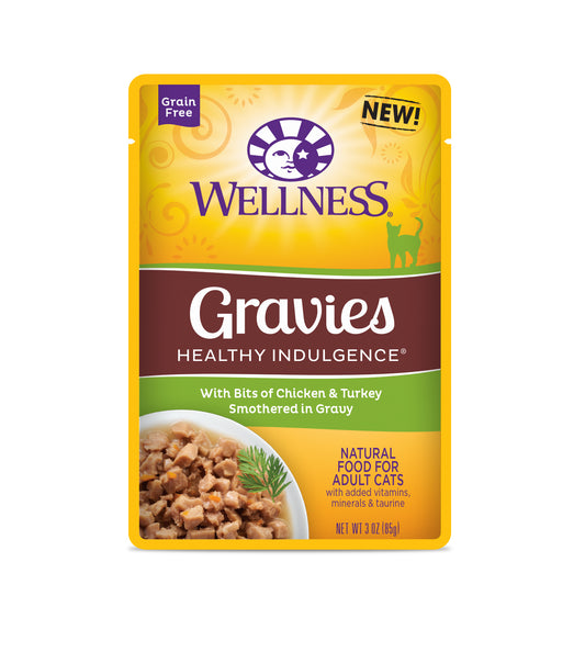 Wellness Healthy Indulgence Gravies Chicken & Turkey Cat Food 3oz