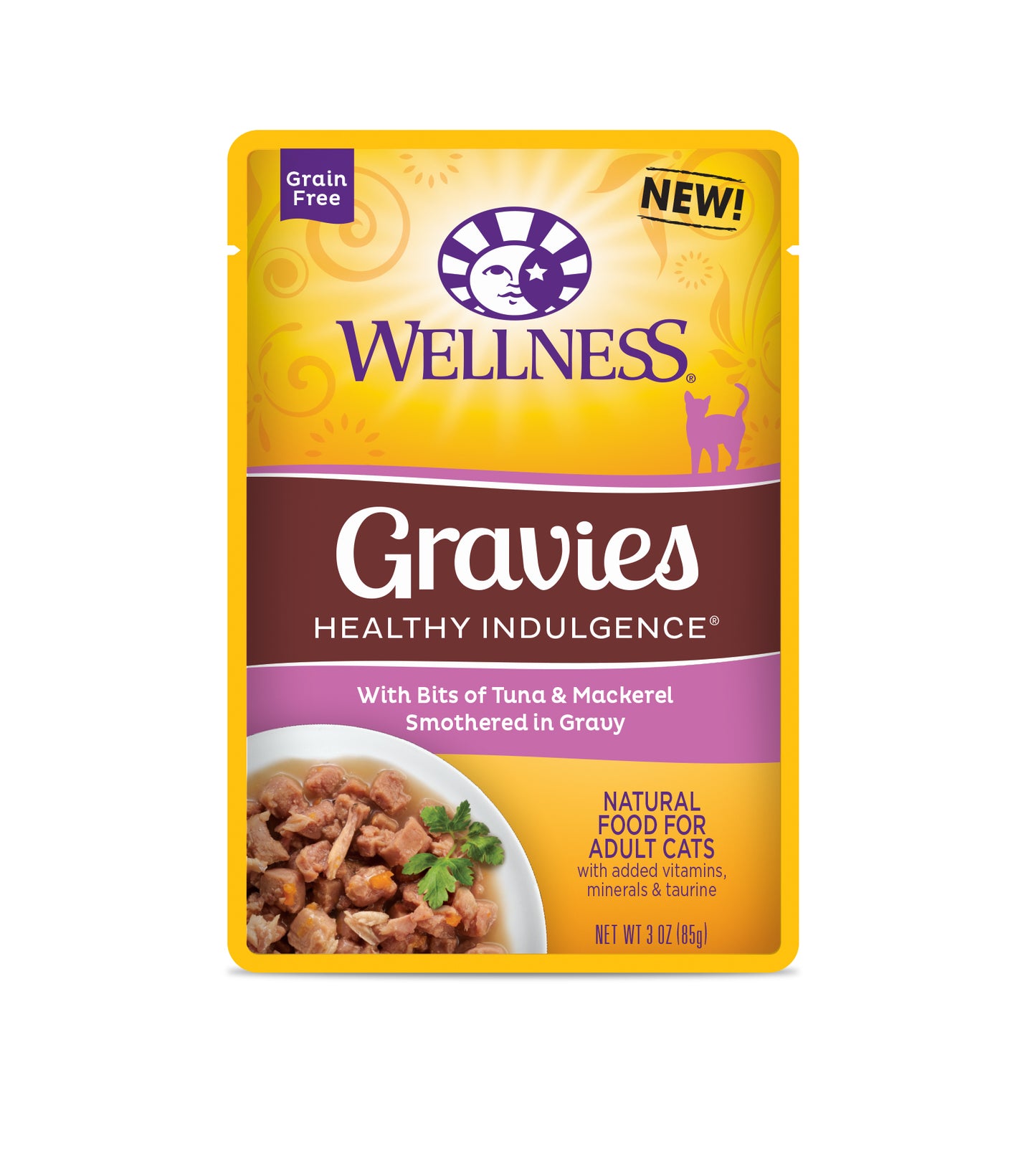 Wellness Healthy Indulgence Gravies Tuna & Mackerel Cat Food 3oz