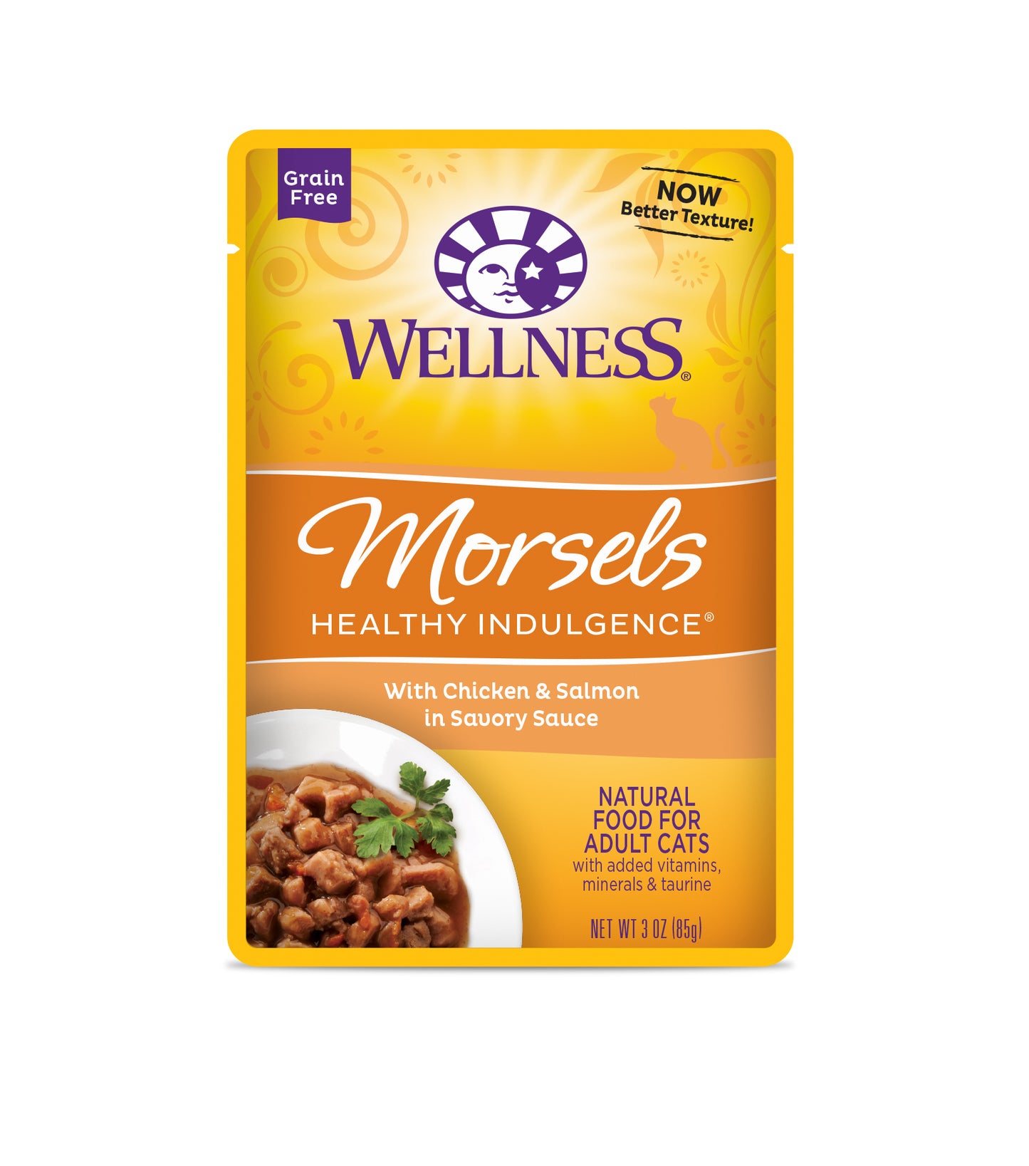Wellness Healthy Indulgence Morsels Chicken & Salmon Cat Food 3oz