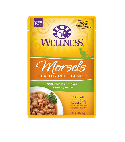 Wellness Healthy Indulgence Morsels Chicken & Turkey Cat Food 3oz