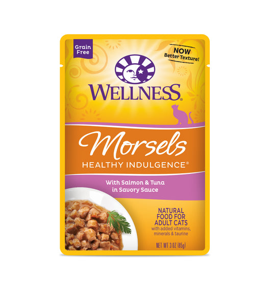 Wellness Healthy Indulgence Morsels Salmon & Tuna Cat Food 3oz