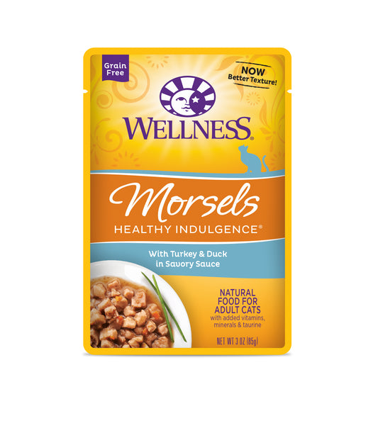 Wellness Healthy Indulgence Morsels Turkey & Duck Cat Food 3oz