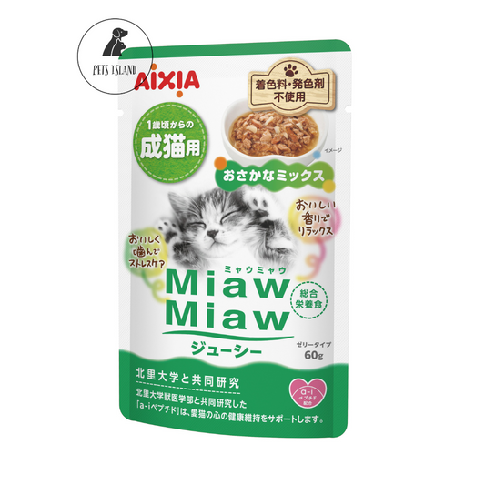 Aixia Miaw Miaw Juicy Adult Senior & Kitten Pouch Cat Food