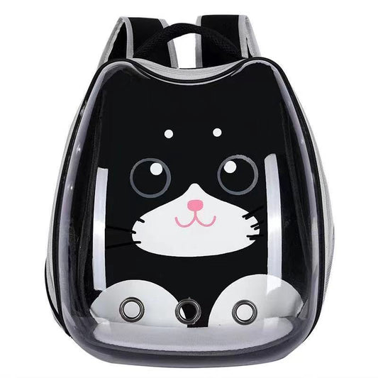 Pet Backpack Carrier Bag Transparent Cat Puppy Backpack Portable Space Capsule Breathable Animal Carrying Bag