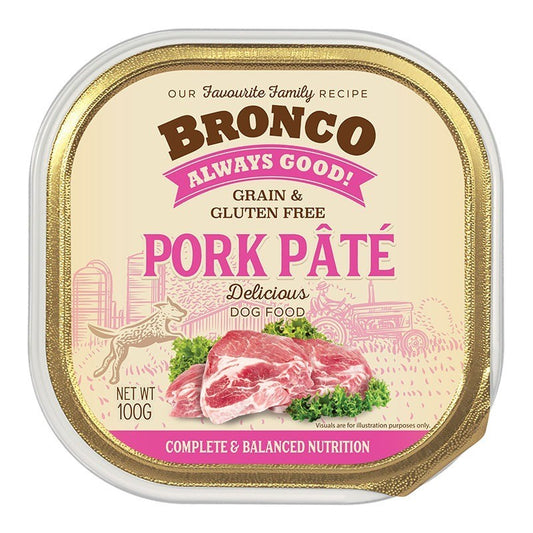 Bronco Pate Tray Dog Wet Food 100g